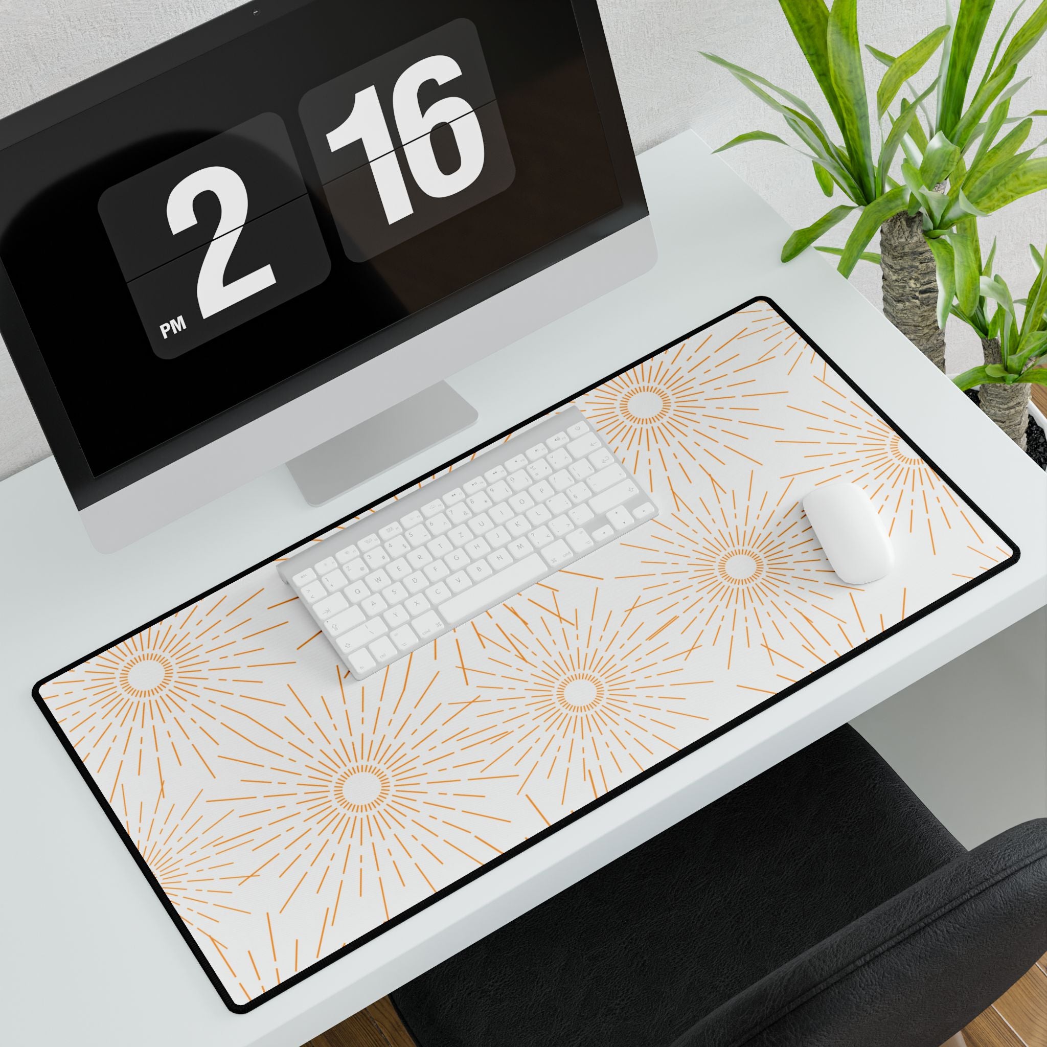 Sunburst Desk Mat - Large Decorative Mouse Pad for Office & Home